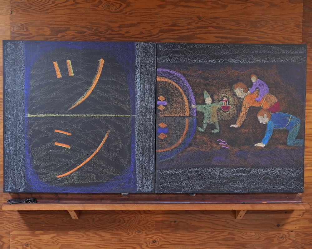 2年 カタカナ 黒板画 ツとシ