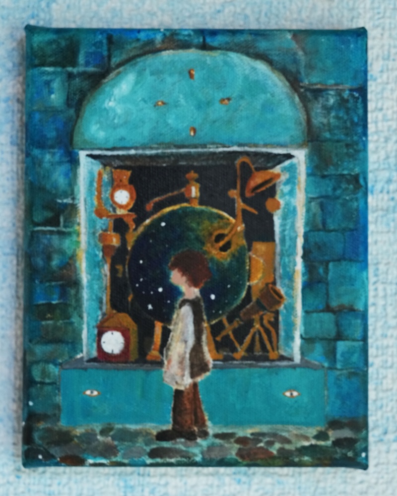 12年　卒論　実践　絵画　宮沢賢治　銀河鉄道の夜　窓からの眺望