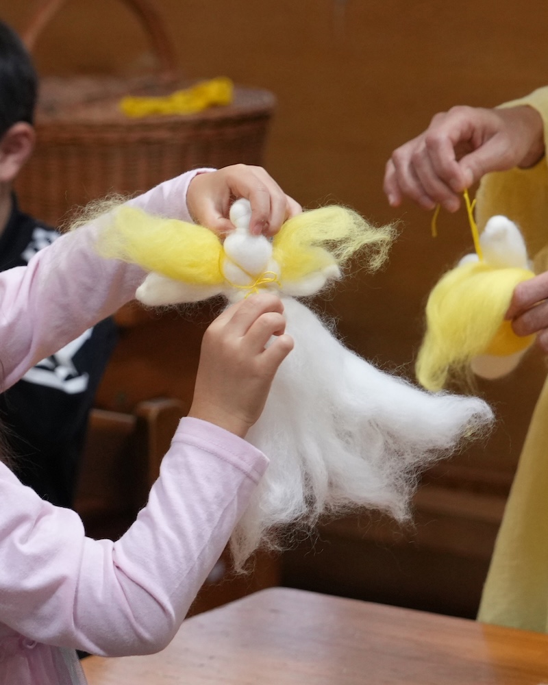 親子企画　羊毛　クリスマス　天使２　