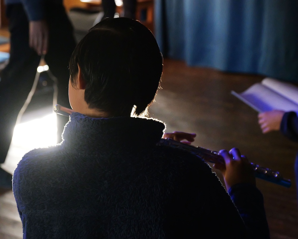8年　劇　練習　フルート