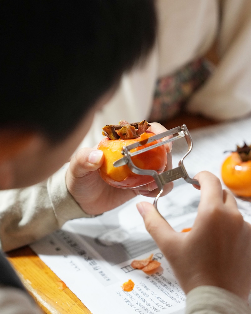 1年 干し柿 皮剥き ピーラー