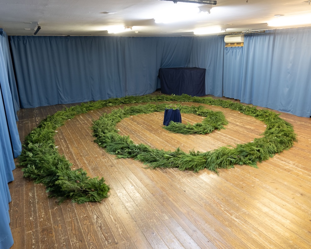 アドベントガーデン 葉っぱの渦巻き