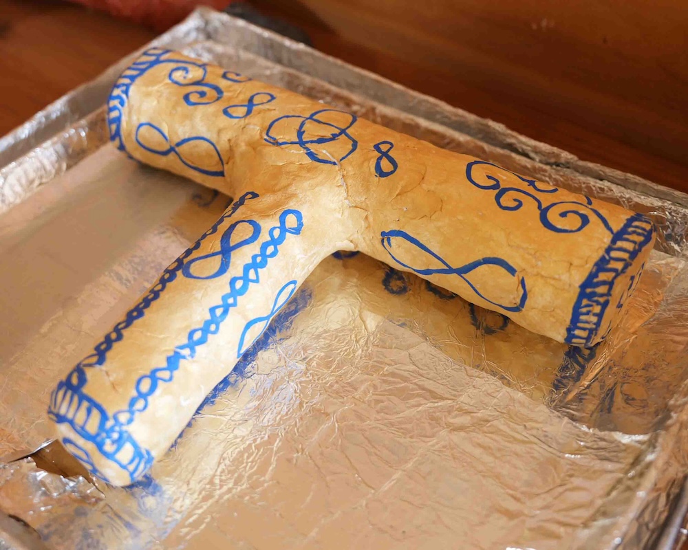 4年 学内学習発表会 劇 北欧神話 トールのハンマー 小道具 ハンマー