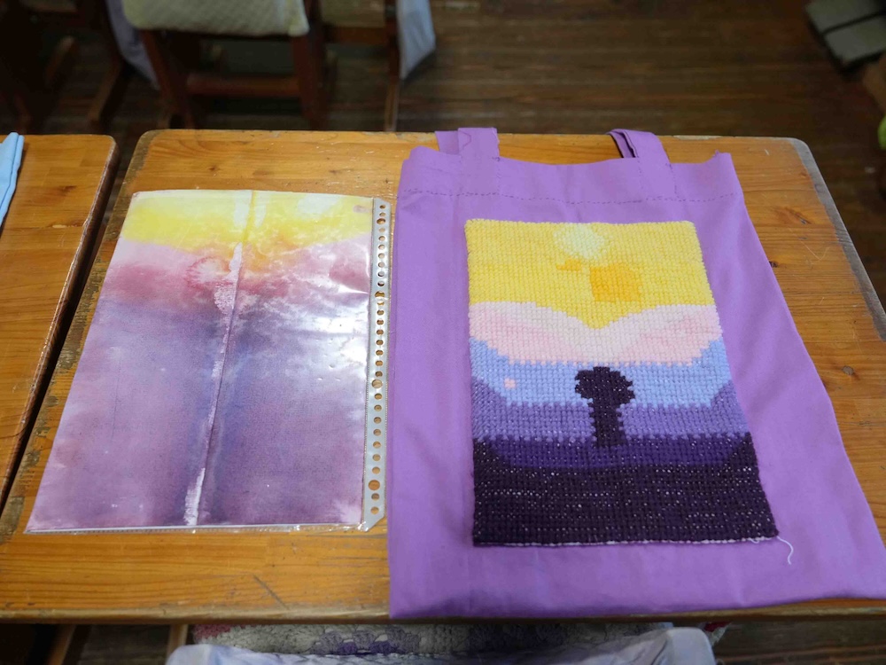 4年 手仕事 クロスステッチ 下書きと完成作品7