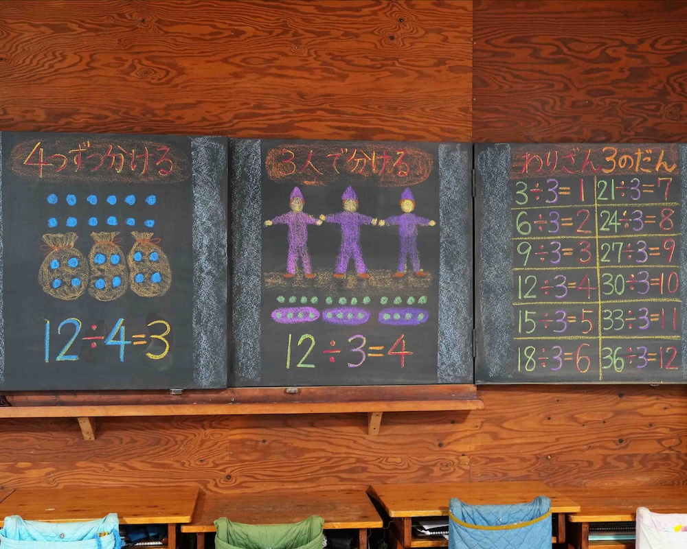 2年 算数 割り算 黒板画2