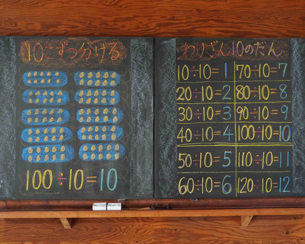 2年 算数 割り算 黒板画3