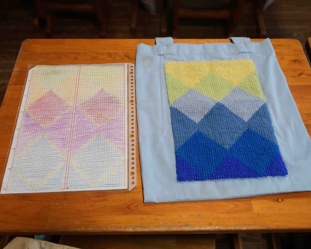 4年 手仕事 クロスステッチ 下書きと完成作品6