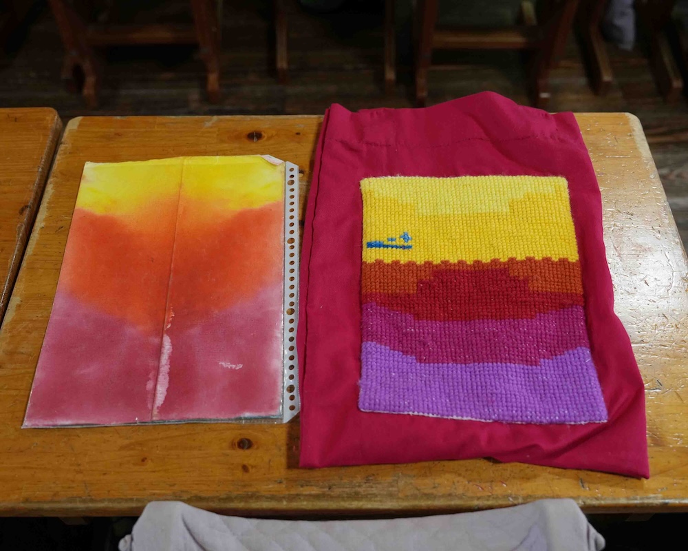 4年 手仕事 クロスステッチ 下書きと完成作品5