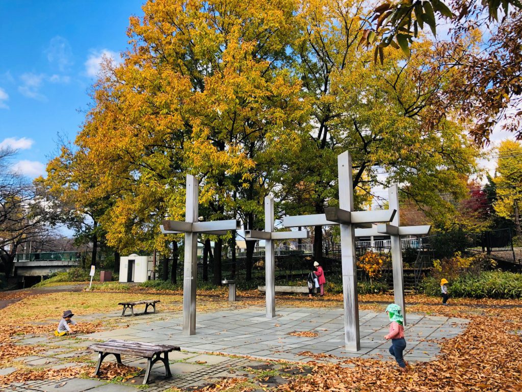 秋の根川は紅葉がきれい